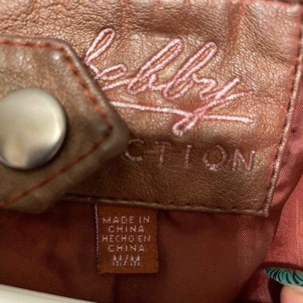 Burgundy Leather Jacket - Picture 2 of 2
